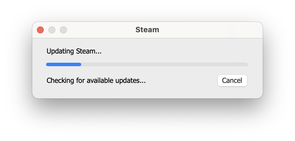 macOSでSteamが『更新を確認中』から起動しない